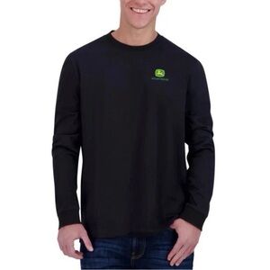 John Deere Long Sleeve Black Men's Shirt - Medium NWT
